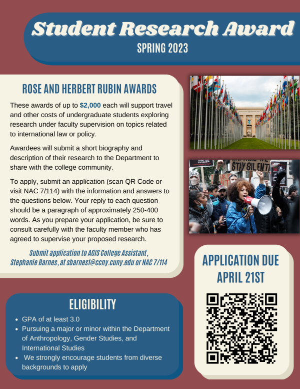 Flyer for the Spring 2023 Rubin Award
