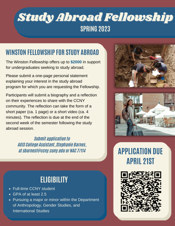 Flyer for the Spring 2023 Winston Fellowship