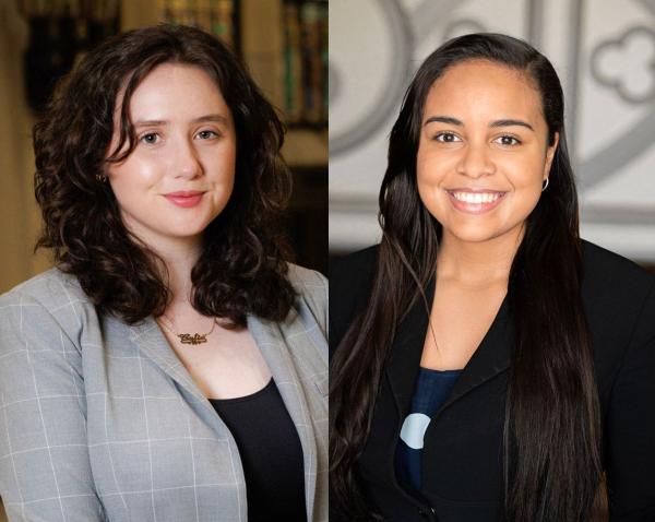 CCNY's Class of 2023 Valedictorian Catherine Hernanedez [left] and Salutatorian Kimberly Moreno.