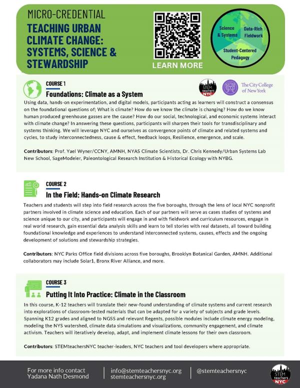 Teaching Urban Climate Change Systems, Science and Stewardship 2