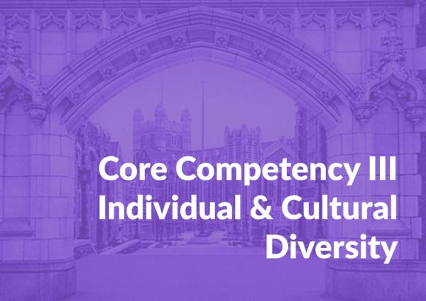 Core Competency III: Individual and Cultural Diversity