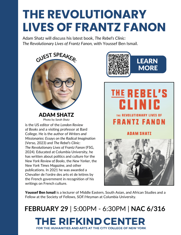 The Revolutionary Lives of Frantz Fanon: A conversation with Adam Shatz
