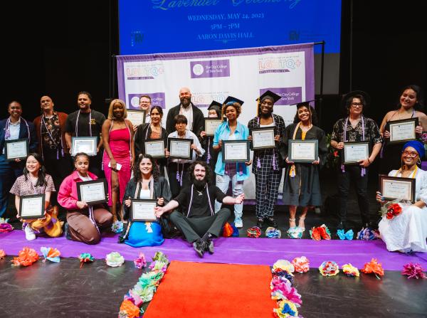 Group photo of CCNY Lavender Graduates from 2023