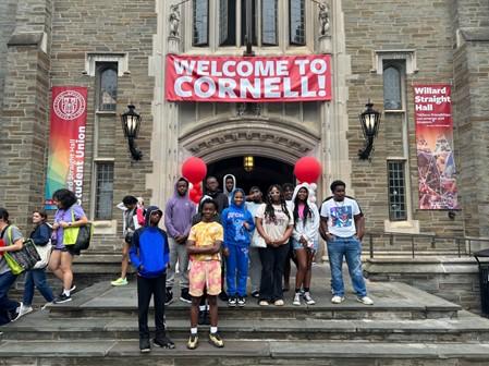 Students infront of Cornell University