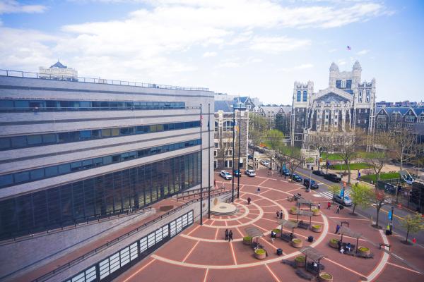image of Shepard Hall as background