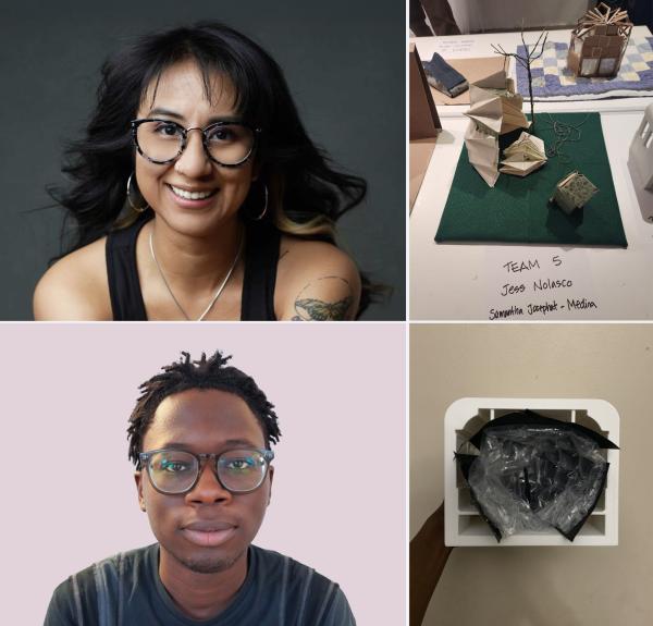 Jessica Nolasco (above with project) and Mouhamadou Dieng (below with project) are the 2024 Recipe for a Room winners.