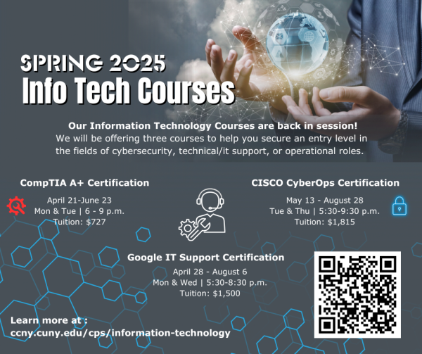 flyer for information technology courses at CPS 