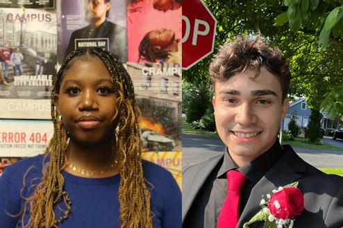 CCNY's 2025 Watson Fellows Sydney Roy [left] and Deven Morales