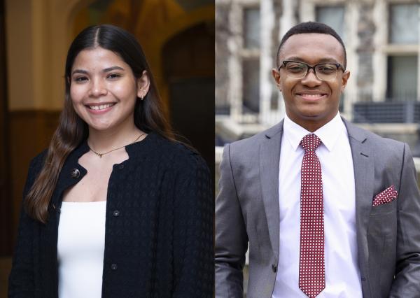 CCNY Class of 2025 Valedictorian Eilyn Zuniga Marquez and Salutatorian Andrew Williams.