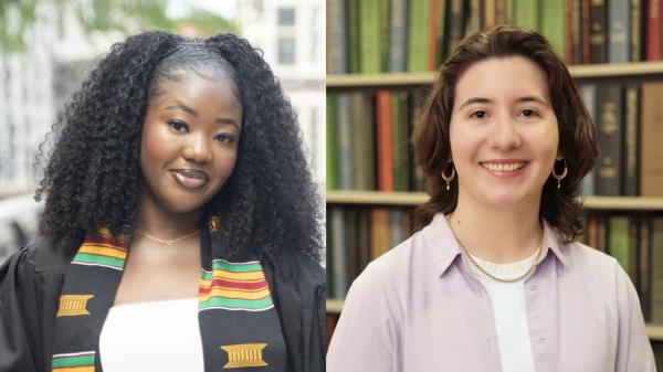 CCNY's 2025 Fulbright winners Rafath Gnabode and Flora Lennihan.