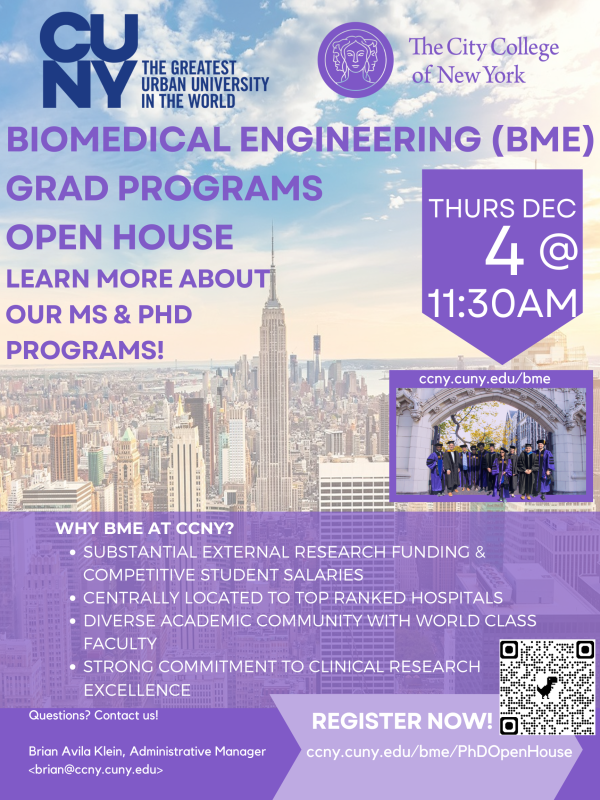 BME Grad Open House Flyer 2025 CCNY