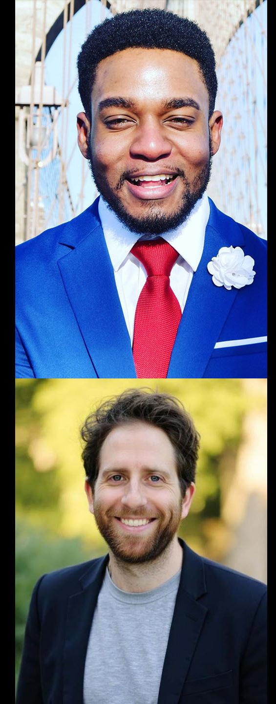 College Media Association Pinnacle Award winners Tevin McKenzie and Jared Hoffman,