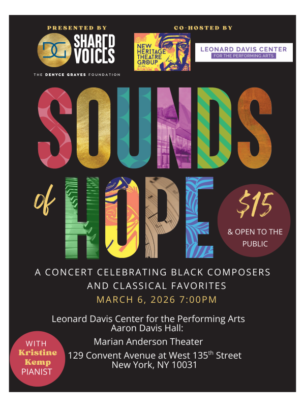 Sounds of Hope concert Flier