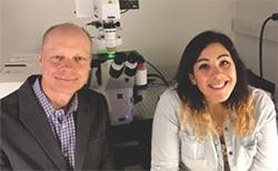 Dr. Andreas H. Kottmann and Lauren Malave, graduate student Parkinson's Disease researchers