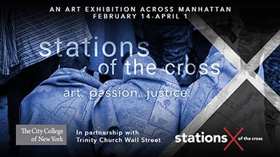 Stations of the Cross Banner with Dates February 14-April 1