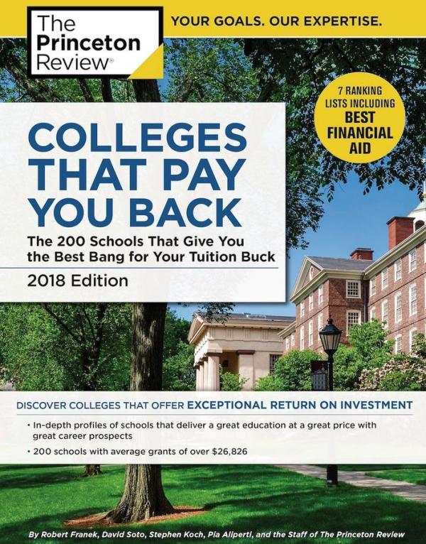 Princeton Review colleges that pay back 2018