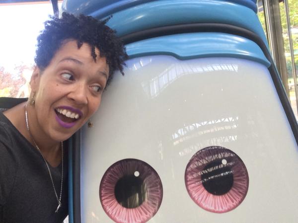 Pilar Newton is making eyes at a Cars 2 character