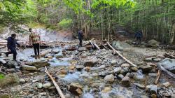 Wilderness First Aid Students Hiking in White Mountains