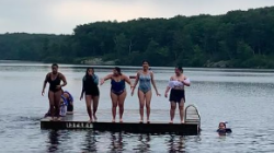 Jumping off the dock