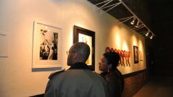 People appreciating art