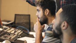 Student's in the control room 