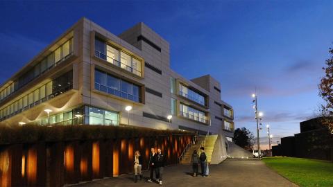 photo: Spitzer School of Architecture at twilight