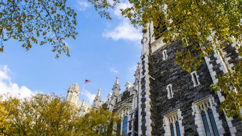 CCNY Shepard Hall on a fall day