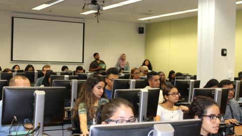 Students at the SSSP Open House held in September 2020
