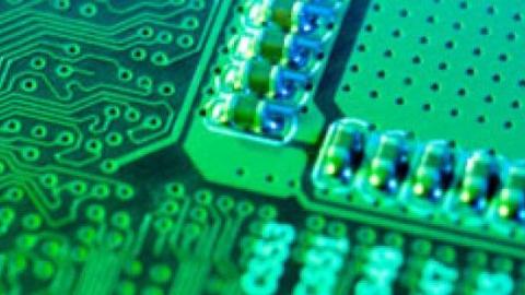 Close-up of a circuit board.