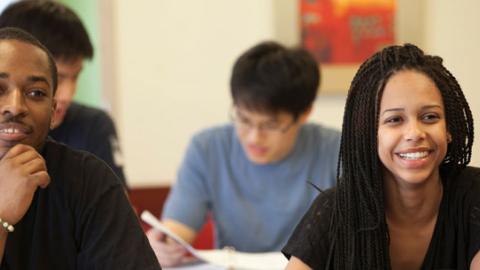 Students in a classroom