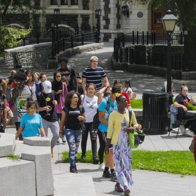 CCNY Campus with students 