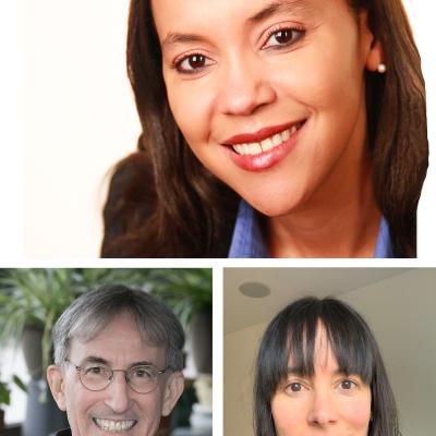 Colin Powell School's Lesia Ruglass,Robert Melara and Teresa Lopez-Castro.