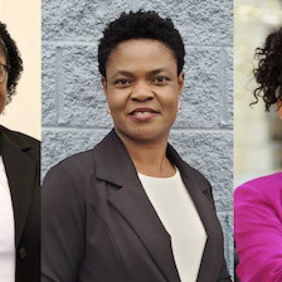 Rainbow Sarah Farr, Doreen Ahumah and Darresa Rodriguez are Women’s Forum Education Fund recipients.