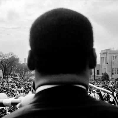 Martin Luther King, Jr. photo at Selma March by Stephen Somerstein