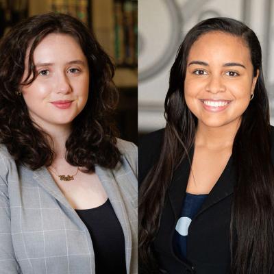 CCNY's Class of 2023 Valedictorian Catherine Hernanedez [left] and Salutatorian Kimberly Moreno.