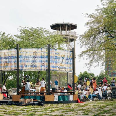 Spitzer Architecture Professor Jerome Haferd brings Aleia to Marcus Garvey Park 