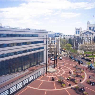 image of Shepard Hall as background