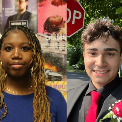 CCNY's 2025 Watson Fellows Sydney Roy [left] and Deven Morales