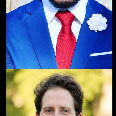 College Media Association Pinnacle Award winners Tevin McKenzie and Jared Hoffman,