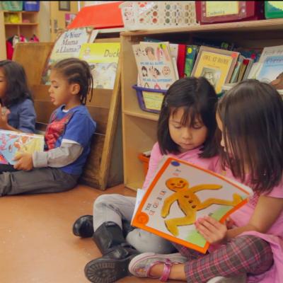 Still from Beverly Falk's Walking Alongside the Learner: Curriculum in Yvonne’s Pre-K Classroom.