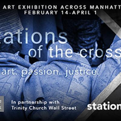 Stations of the Cross Banner with Dates February 14-April 1