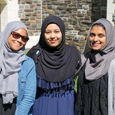 Cultural Corps Interns 2016-from left: Maryam Hinson, Sabrina Yeasmin and Bushra Begum.