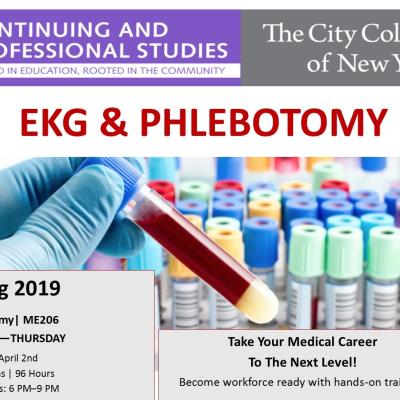 New course offerings from Continuing and Professional Studies at CCNY include Phlebotomy