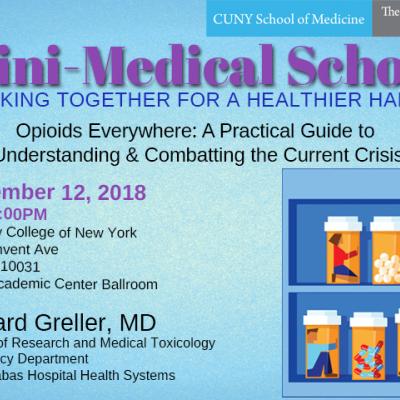 CCNY Mini-Medical School talk to address opioid crisis