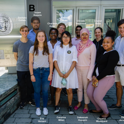 Undergrads at a variety of colleges who were student fellows in the B3 Research Experience for Undergraduates program at CCNY