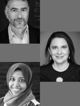 Grove School's Rosario Gennaro, Nelly Fazio and Samah Saeed. 