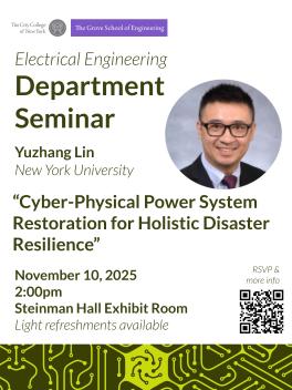 Flyer with details about the November 10th EE seminar