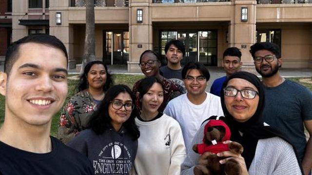 Members of the Colin Powell Bloom Energy Innovation Fellows' inaugural cohort tour the campus of San Jose State University, near Bloom Energy's headquarters.