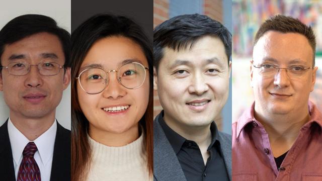 The team that developed the indoor navigation system. Zhigang Zhu, Jin Chen, Arber Ruci and Hao Tang.