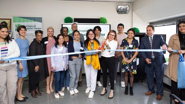 The Immigrant Student Center for Resources and Research officially opened on April 15 with a ribbon-cutting ceremony.